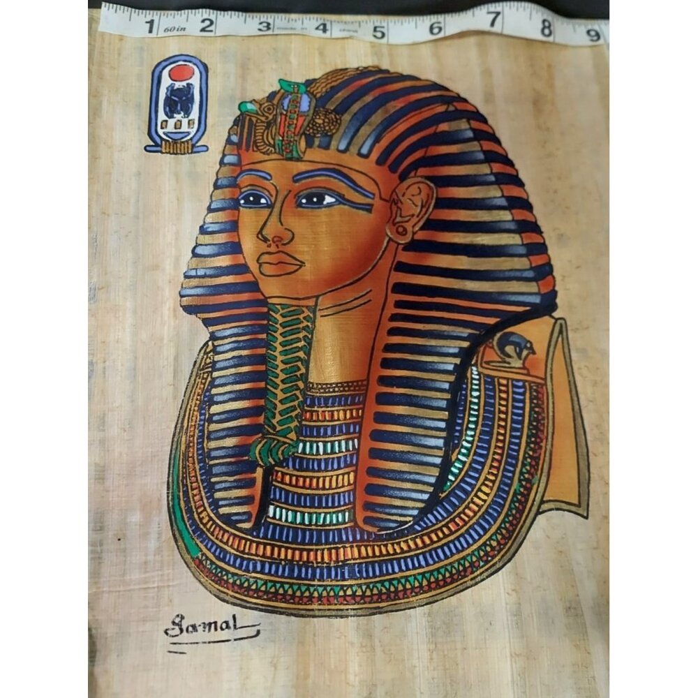Set of Four Egyptian Hand Painted Art on Genuine Papyrus Paper T03 t